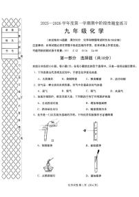 辽宁省大连市甘井子区2025-2026学年上学期九年级化学期中试卷（含答案）