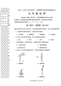 辽宁省大连市甘井子区2025-2026学年上学期九年级化学期中试卷（含答案）