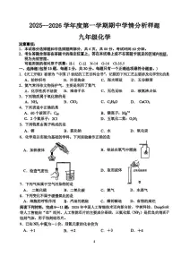 江苏省南京市联合体2025-2026学年九年级上学期期中考试化学试卷