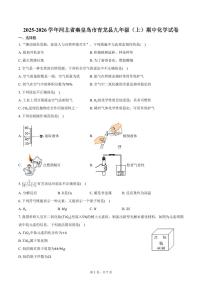 2025-2026学年河北省秦皇岛市青龙县九年级（上）期中化学试卷（含答案）
