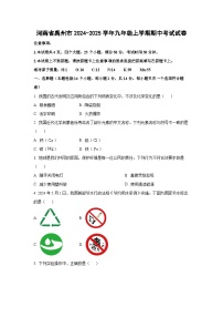 河南省禹州市2024-2025学年九年级上学期期中考试化学试卷（学生版）
