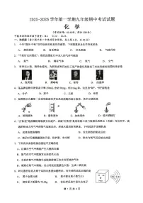 海南省海口市2025-2026学年九年级上学期期中考试化学试题