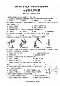 安徽省合肥市庐江县部分学校2025-2026学年九年级上学期11月期中考试化学试题