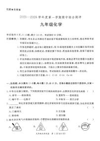 广东省河源市紫金县2025-2026学年九年级上学期11月期中考试化学试题