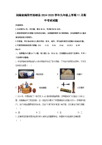 河南省南阳市西峡县2024-2025学年九年级上学期11月期中考试化学试卷（学生版）