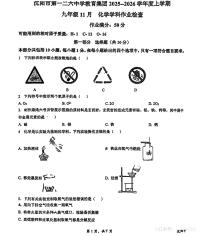 辽宁省沈阳市一二六中学教育集团2025-2026学年九年级上学期期中考试化学试题