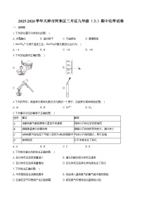 2025-2026学年天津市河东区二片区九年级（上）期中化学试卷（含答案）
