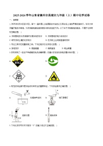 2025-2026学年山东省德州市禹城市九年级（上）期中化学试卷（含答案）