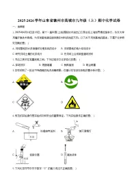 2025-2026学年山东省德州市禹城市九年级（上）期中化学试卷（含答案）
