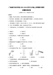 广西南宁部分学校2025-2026学年九年级上学期期中教学质量检测化学试卷（学生版）