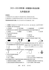河南省濮阳市2025-2026学年九年级上学期期中化学试卷及答案