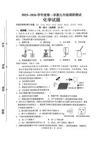 江苏省淮安市淮阴区2025-2026学年九年级上学期11月期中考试化学试题