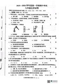 河南省商丘市2025-2026学年九年级上学期11月期中考试化学试题