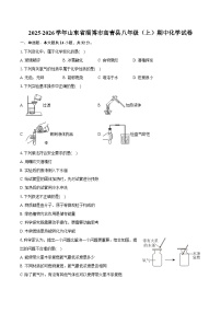 2025-2026学年山东省淄博市高青县八年级（上）期中化学试卷