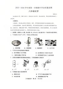 山东省潍坊市安丘市2025-2026学年八年级上学期期中考试化学试卷
