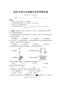 四川省巴中市巴州区2025-2026学年九年级上学期期中测试化学试题