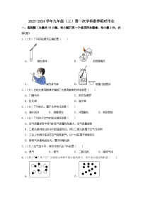 江苏省南京市竹山中学2023-2024学年九年级上学期10月月考化学试题(1)