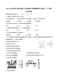 2025-2026学年天津市南开大学附属中学津南学校九年级（上）期中化学试卷（有答案和解析）