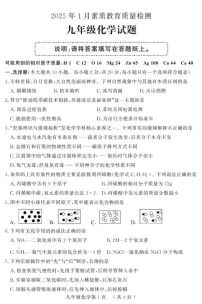 山东省菏泽市曹县2024-2025学年九年级上学期期末考试化学试题