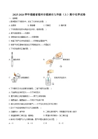 2025-2026学年福建省福州市福清市九年级（上）期中化学试卷（含答案）