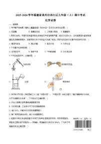 2025-2026学年福建省泉州市洛江区九年级（上）期中化学试卷（含答案）