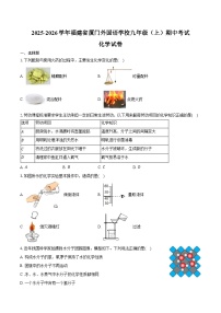 2025-2026学年福建省厦门外国语学校九年级（上）期中化学试卷（含答案）