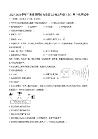 2025-2026学年广东省深圳市宝安区22校九年级（上）期中化学试卷（含答案）