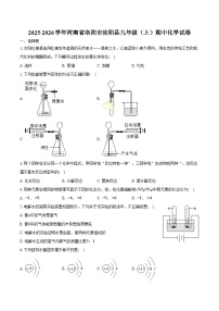 2025-2026学年河南省洛阳市汝阳县九年级（上）期中化学试卷（含答案）
