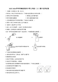 2025-2026学年河南省郑州中学九年级（上）期中化学试卷（含答案）