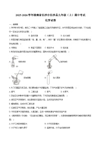 2025-2026学年湖南省长沙市长沙县九年级（上）期中化学试卷（含答案）
