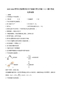 2025-2026学年江苏省常州市天宁实验中学九年级（上）期中化学试卷（含答案）