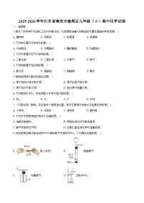 2025-2026学年江苏省南京市建邺区九年级（上）期中化学试卷（含答案）