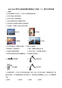 2025-2026学年山东省济南市莱芜区八年级（上）期中化学试卷（含答案）