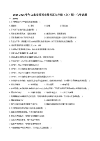 2025-2026学年山东省淄博市周村区九年级（上）期中化学试卷（含答案）