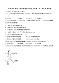 2025-2026学年山东省烟台市招远市八年级（上）期中化学试卷-自定义类型