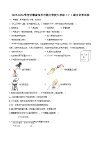 2025-2026学年安徽省池州市部分学校九年级（上）期中化学试卷（含答案）