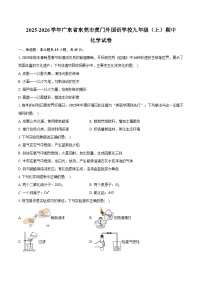 2025-2026学年广东省东莞市虎门外国语学校九年级（上）期中化学试卷（含答案）