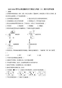 2025-2026学年山东省德州市宁津县九年级（上）期中化学试卷（含答案）