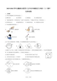 2025-2026学年安徽省合肥四十五中长丰路校区九年级（上）期中化学试卷（含答案）