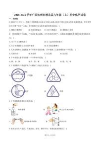 2025-2026学年广西钦州市浦北县九年级（上）期中化学试卷（含答案）