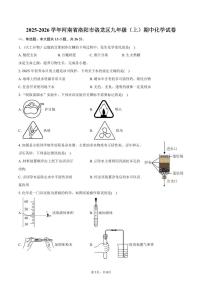 2025-2026学年河南省洛阳市洛龙区九年级（上）期中化学试卷（含答案）