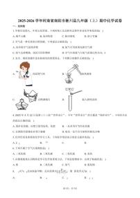 2025-2026学年河南省南阳市淅川县九年级（上）期中化学试卷（含答案）