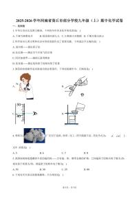 2025-2026学年河南省商丘市部分学校九年级（上）期中化学试卷（含答案）