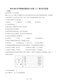 2025-2026学年湖南省娄底市九年级（上）期中化学试卷（含答案）