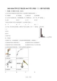 2025-2026学年辽宁省沈阳184中学九年级（上）期中化学试卷（含答案）