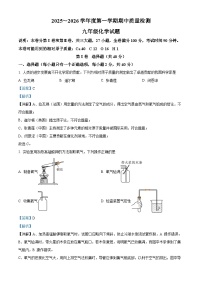 湖北省武汉市江汉区2025-2026学年九年级上学期期中质量检测化学试题（有答案和解析）