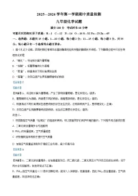 山东省郓城县2025-2026学年九年级上学期期中教学质量检测化学试题（有答案和解析）