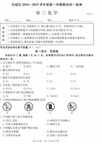 北京市东城区2024-2025学年九年级上学期期末考试化学试卷
