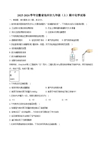 2025-2026学年安徽省池州市九年级（上）期中化学试卷（含答案）