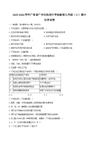2025-2026学年广东省广州市执信中学创新班九年级（上）期中化学试卷（含答案）
